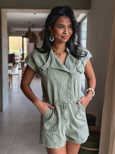 Combinaison short Rizlaine - Kaki