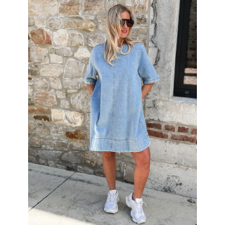 Robe courte en jeans Louanne - Bleu