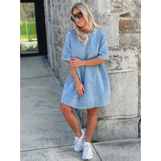 Robe courte en jeans Louanne - Bleu