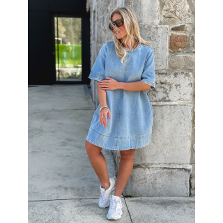 Robe courte en jeans Louanne - Bleu
