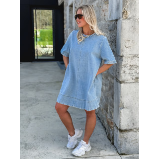 Robe courte en jeans Louanne - Bleu