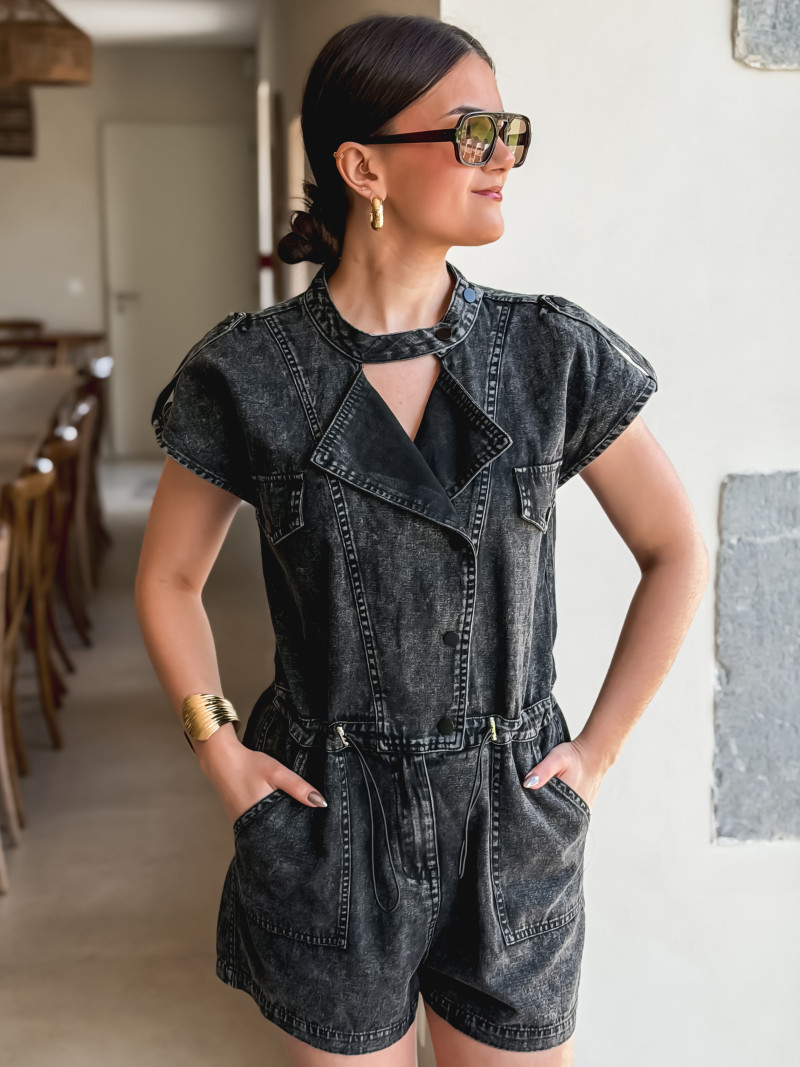 Combinaison short Rizlaine - Gris foncé Combinaison short Rizlaine - Gris foncé