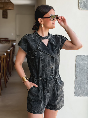 Combinaison short Rizlaine - Gris foncé Combinaison short Rizlaine - Gris foncé