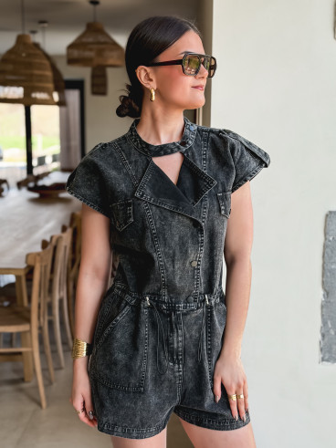 Combinaison short Rizlaine - Gris foncé