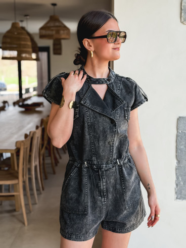 Combinaison short Rizlaine - Gris foncé Combinaison short Rizlaine - Gris foncé