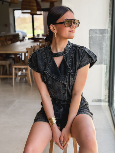 Combinaison short Rizlaine - Gris foncé Combinaison short Rizlaine - Gris foncé