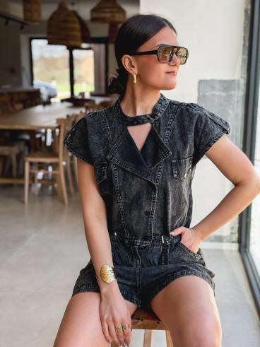 Combinaison short Rizlaine - Gris foncé Combinaison short Rizlaine - Gris foncé