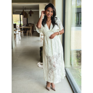 Robe longue Manella - Crème