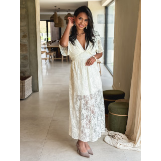 Robe longue Manella - Crème