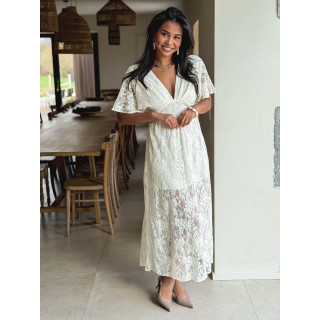 Robe longue Manella - Crème