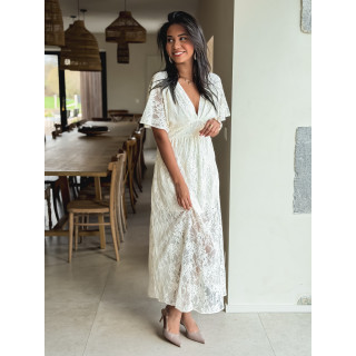 Robe longue Manella - Crème