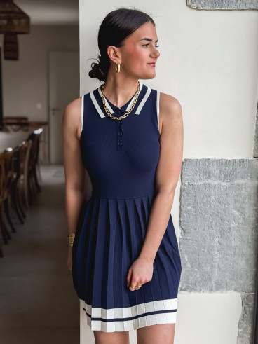 Robe courte Fanélia - Bleu marine