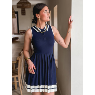 Robe courte Fanélia - Bleu marine
