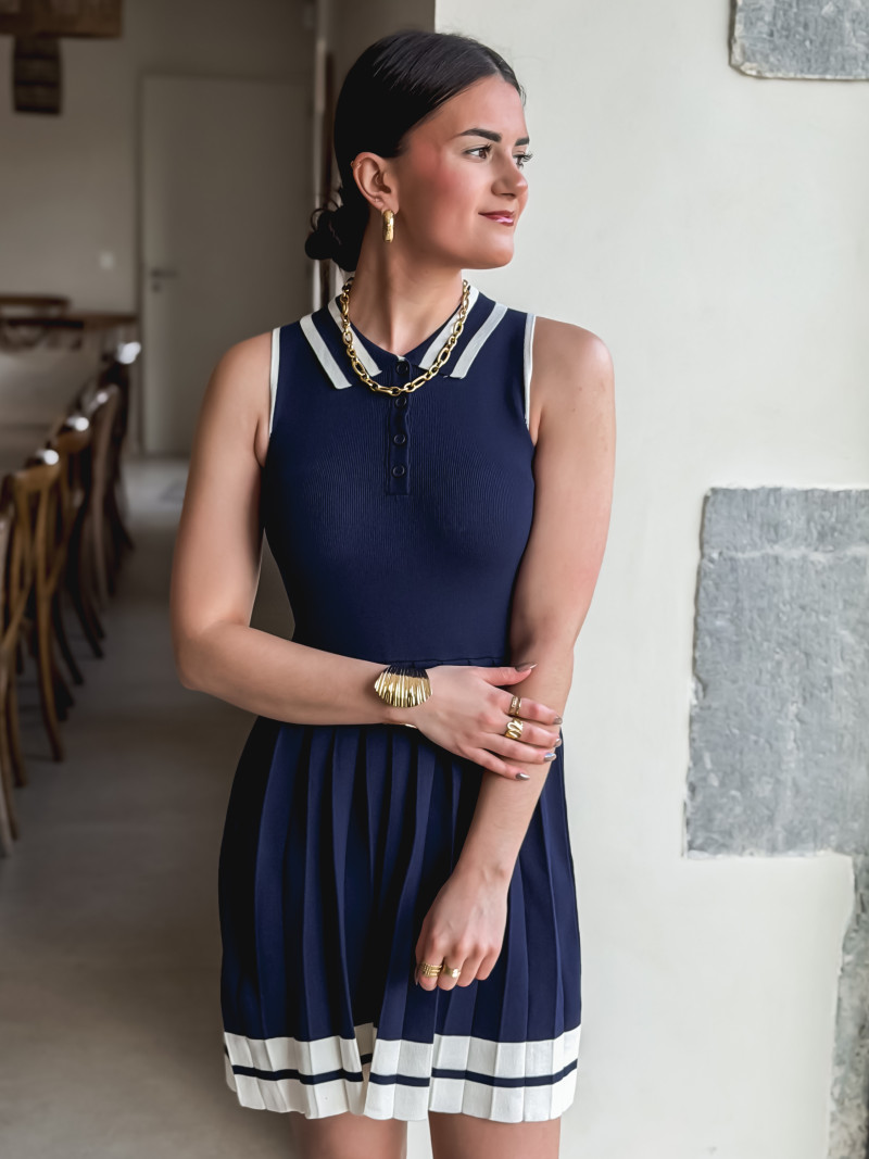 Robe courte Fanélia - Bleu marine Robe courte Fanélia - Bleu marine