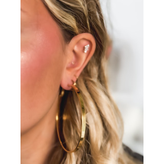 Boucles d'oreilles Créolo - Doré