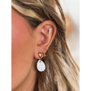 Boucles d'oreilles Zaya - Doré/Nacré