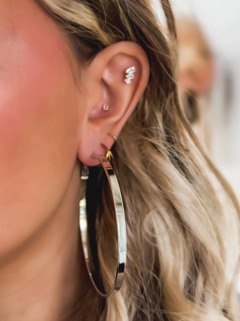 Boucles d'oreilles Créolo - Argenté