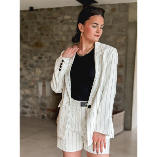 Short ligné Geneva - Blanc