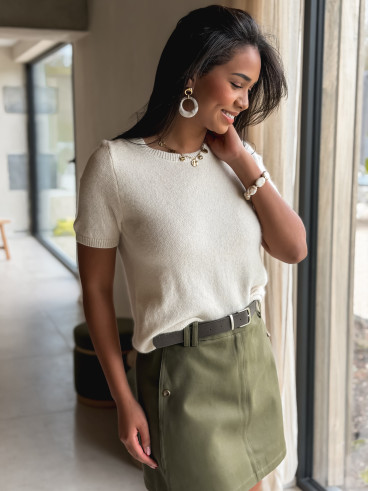 Jupe courte Eloane - Kaki