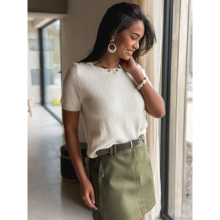 Jupe courte Eloane - Kaki