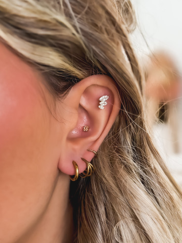 Boucles d'oreilles Solange - Doré