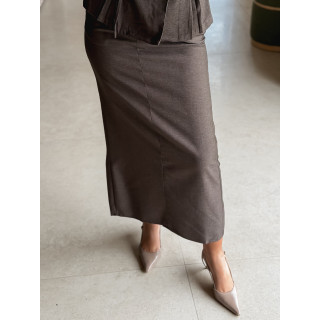 Jupe longue Léane - Chocolat