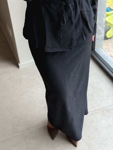 Jupe longue Léane - Bleu marine