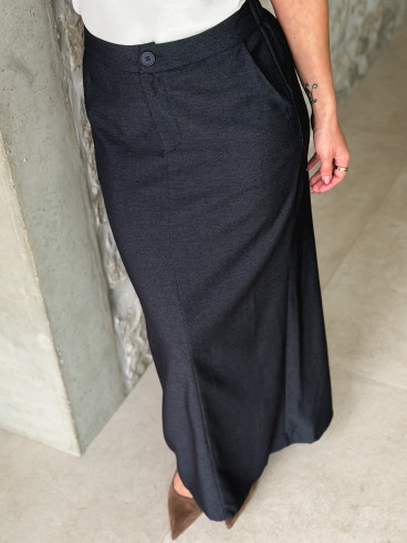 Jupe longue Léane - Bleu marine