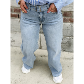 Jeans Virna wide leg - Bleu