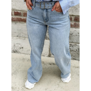 Jeans Virna wide leg - Bleu