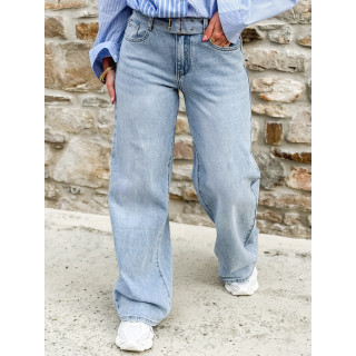 Jeans Virna wide leg - Bleu