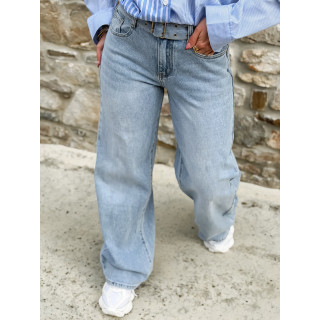 Jeans Virna wide leg - Bleu