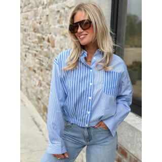 Chemise lignée Nélia - Bleu