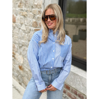 Chemise lignée Nélia - Bleu