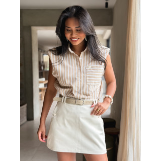 Chemise sans manches Kayna - Beige