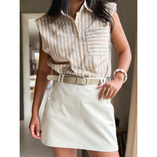 Chemise sans manches Kayna - Beige