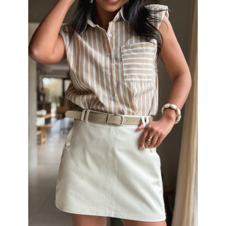 Chemise sans manches Kayna - Beige