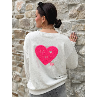 Pull " La dolce vita" - Gris clair