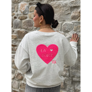 Pull " La dolce vita" - Gris clair