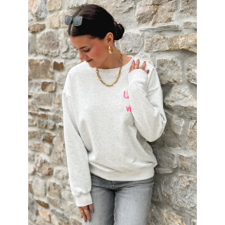 Pull " La dolce vita" - Gris clair