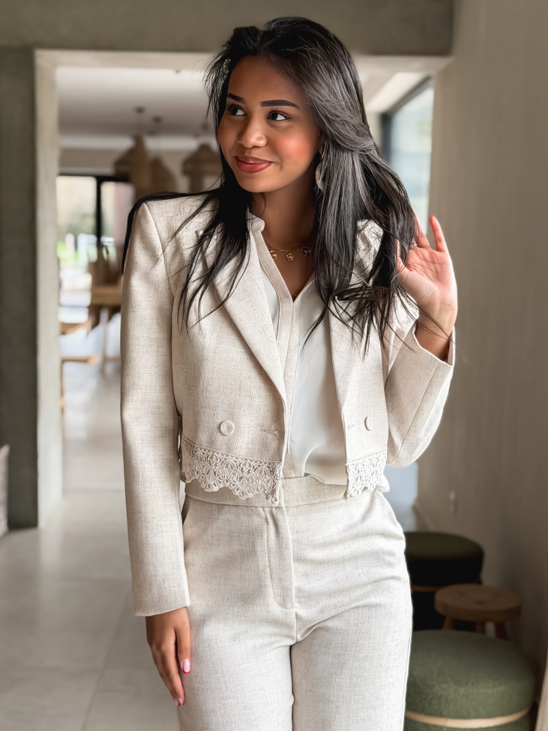 Blazer court Ambrine - Beige