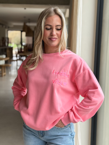 Pull " La dolce vita" - Fuchsia
