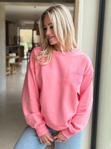 Pull " La dolce vita" - Fuchsia