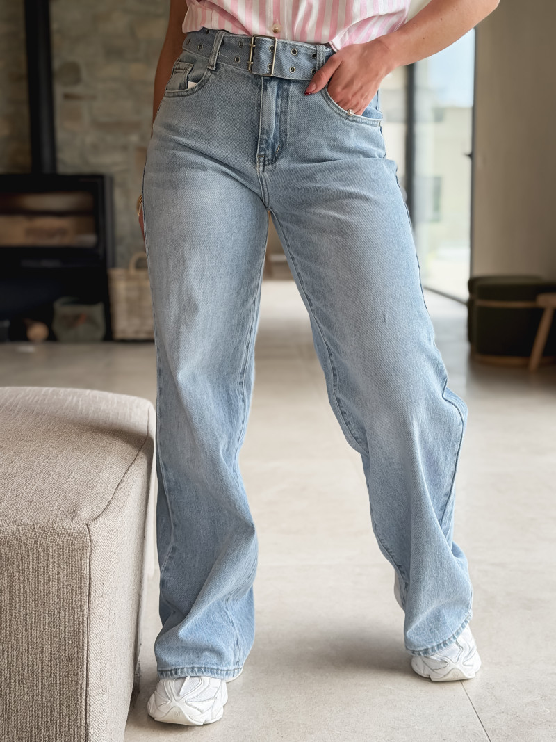 Jeans Virna wide leg - Bleu Jeans Virna wide leg - Bleu