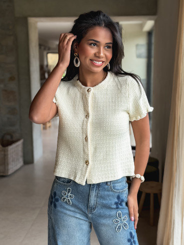 Gilet Lonella - Crème