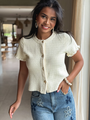 Gilet Lonella - Crème