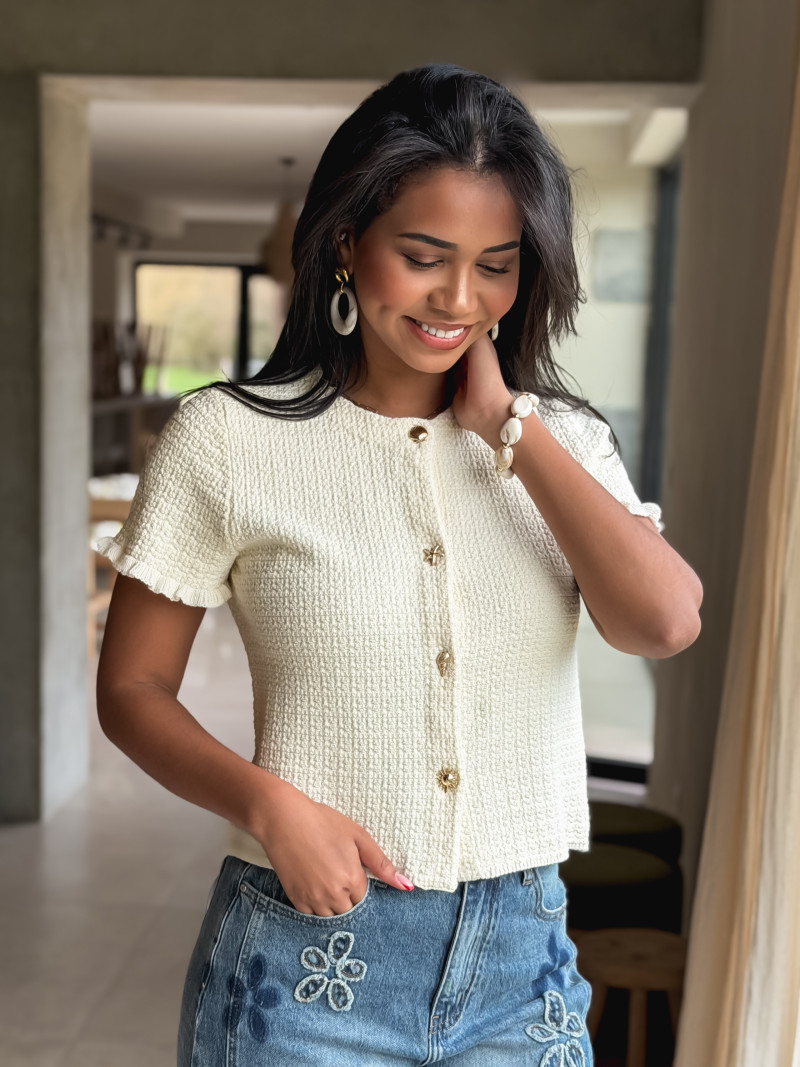 Gilet Lonella - Crème