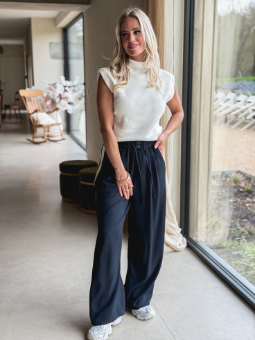 Blouse sans manches Lydie - Blanc