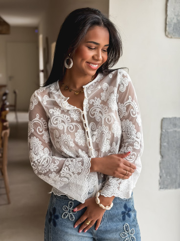Blouse Ariana - Blanc