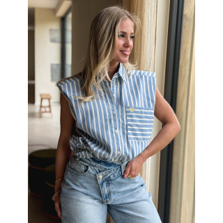 Chemise sans manches Kayna - Bleu